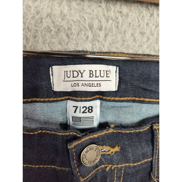 Judy Blue Jeans 7 28 Mid Rise Rayon Skinny Fit Dark Wash Skinnies Denim NEW $80 - Picture 8 of 11